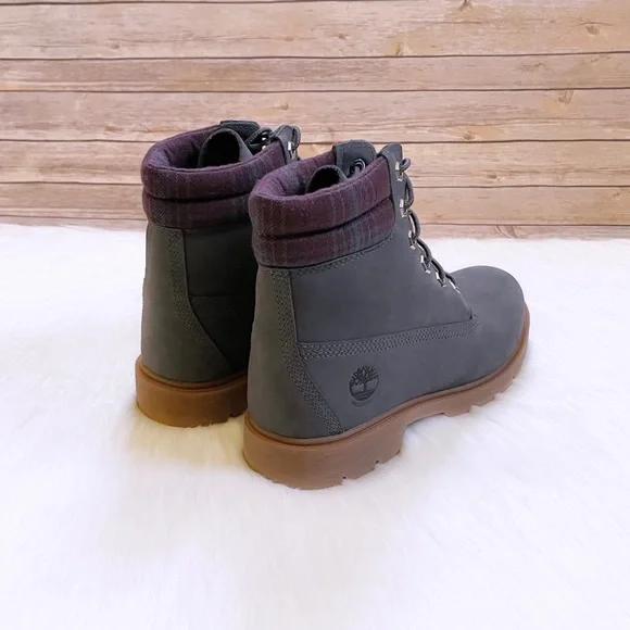 Timberland Linden Woods 6 Inch Waterproof Dark Grey Boots - Picture 5 of 7